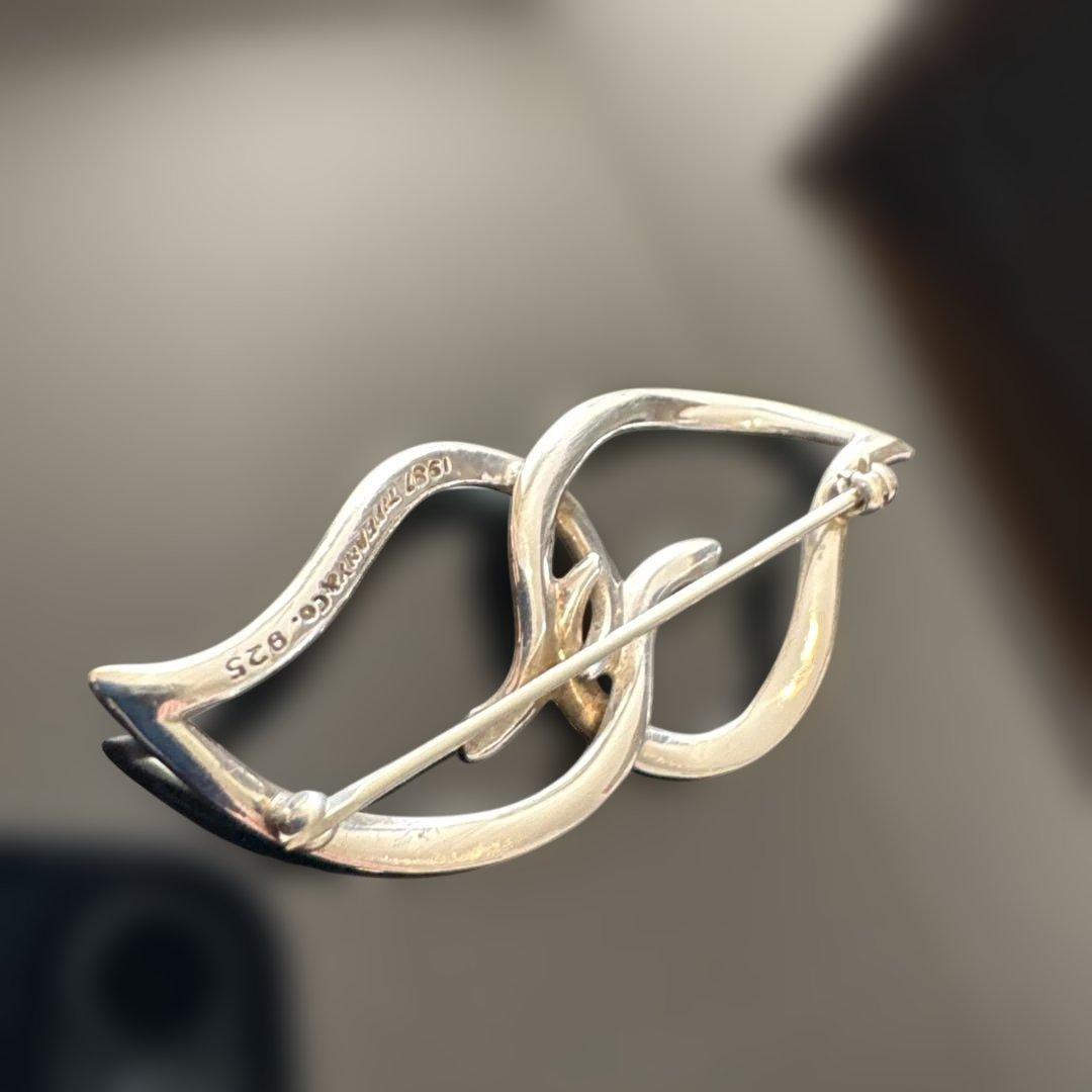 ✨TIFFANY brooch✨ティファニーブローチ ダブルリーフ ピンブローチ