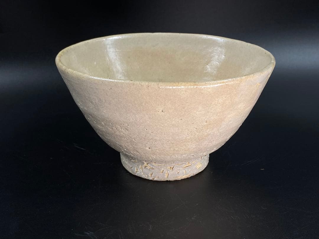 李朝 茶碗 茶道具 骨董 古玩 古美術 時代物 径14.3cm