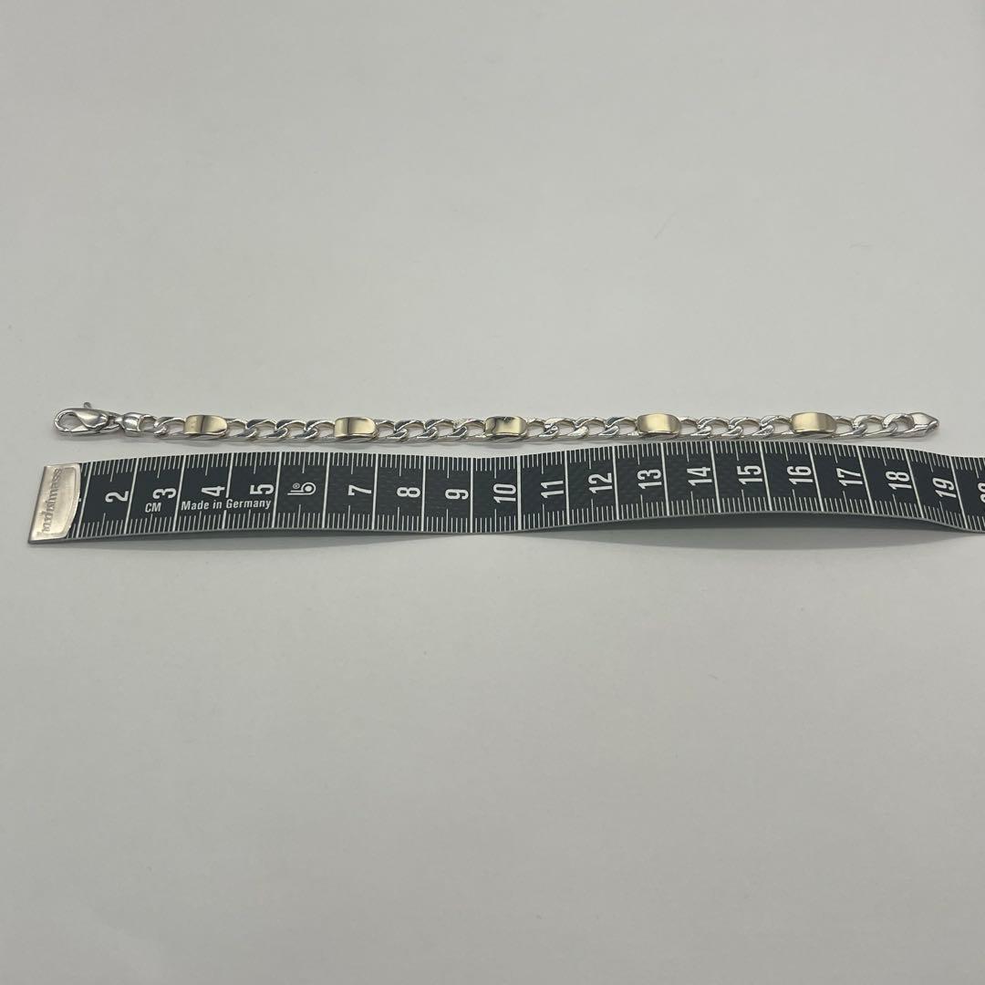 ティファニー TIFFANY フィガロチェーン ブレスレット SV YG コンビ