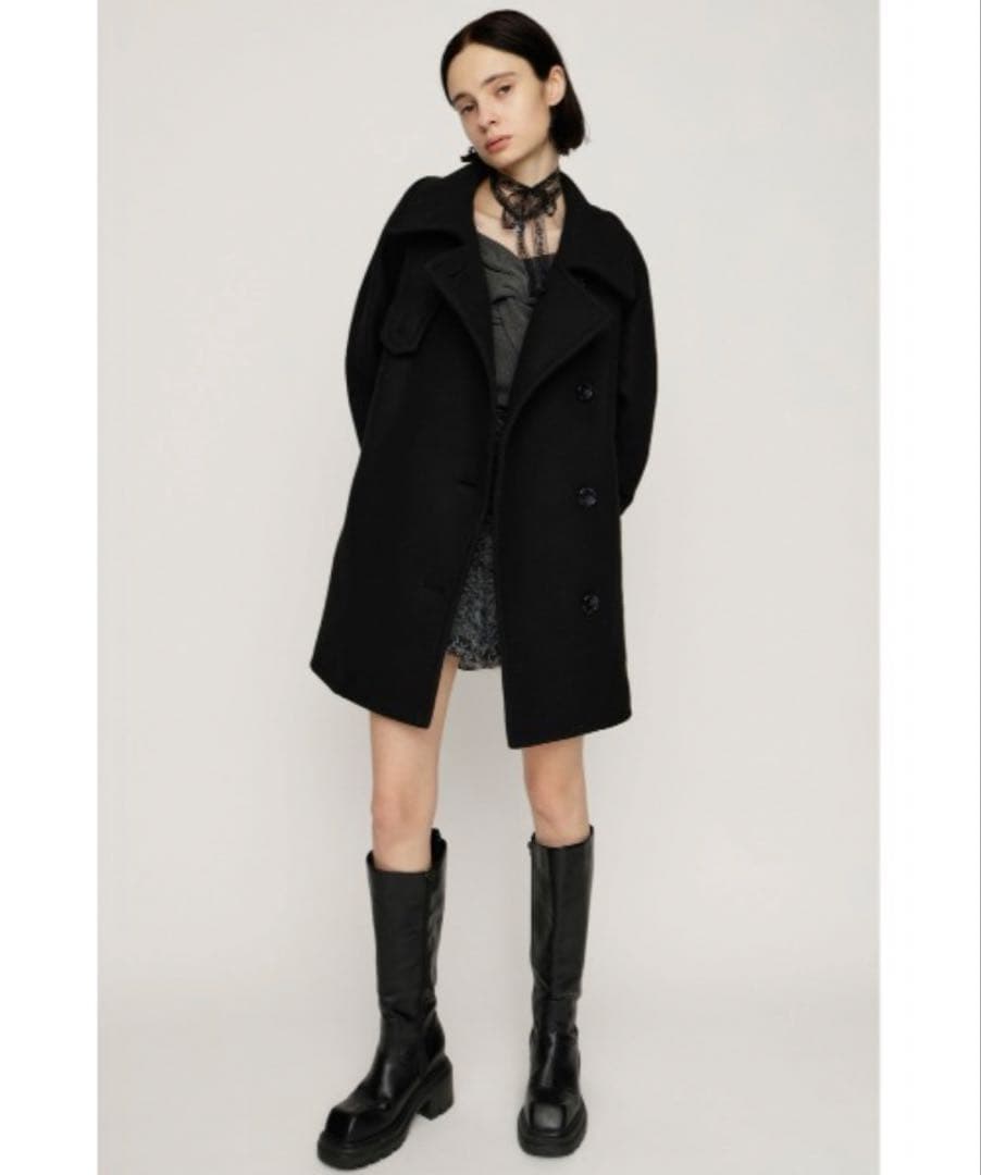 【こななん】SLY STAND NECK MIDI COAT