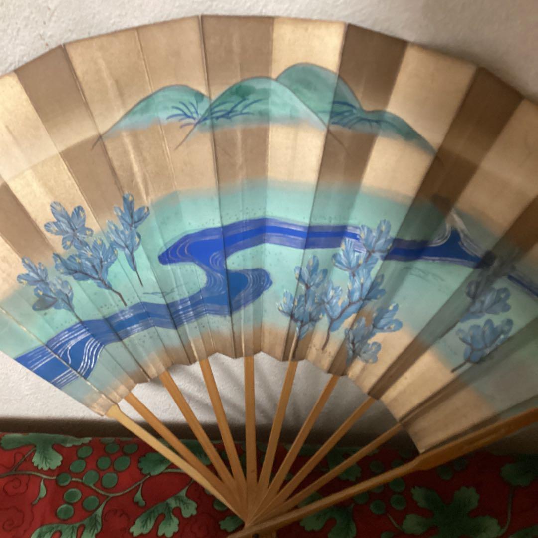 野々村仁清　　　扇画　　落款印譜有　　琳派風の作品　　肉筆画　模写　NO42~2