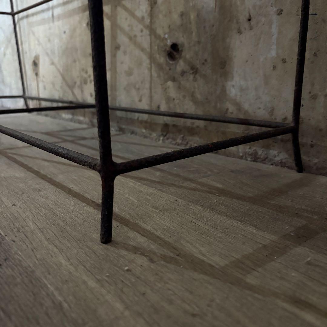 ヴィンテージ　オープンシェルフ　アイアンフレーム×古材　インダストリアル