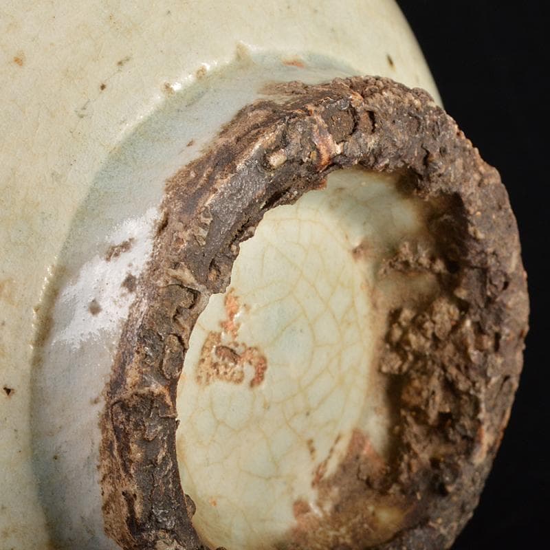 朝鮮美術　李朝　高麗白磁　染付　花文　小壷　M　R7500