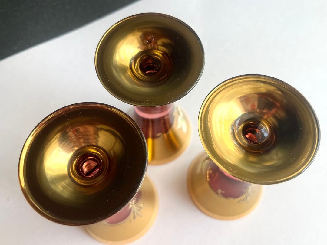 イタリア　　ベネチアングラス　 ヴィンテージ　シャンパングラス　　　（3個）