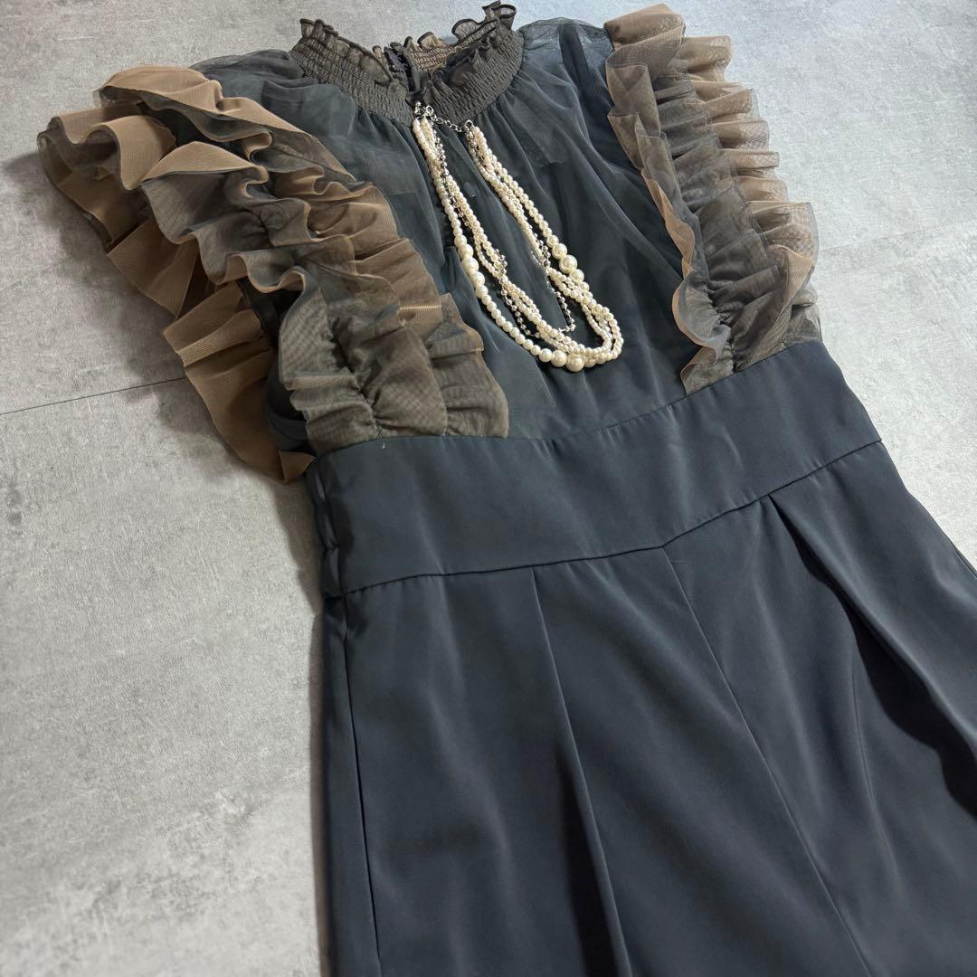 niana フリルハイウエストワイドパンツドレス オケージョン 同窓会 結婚式