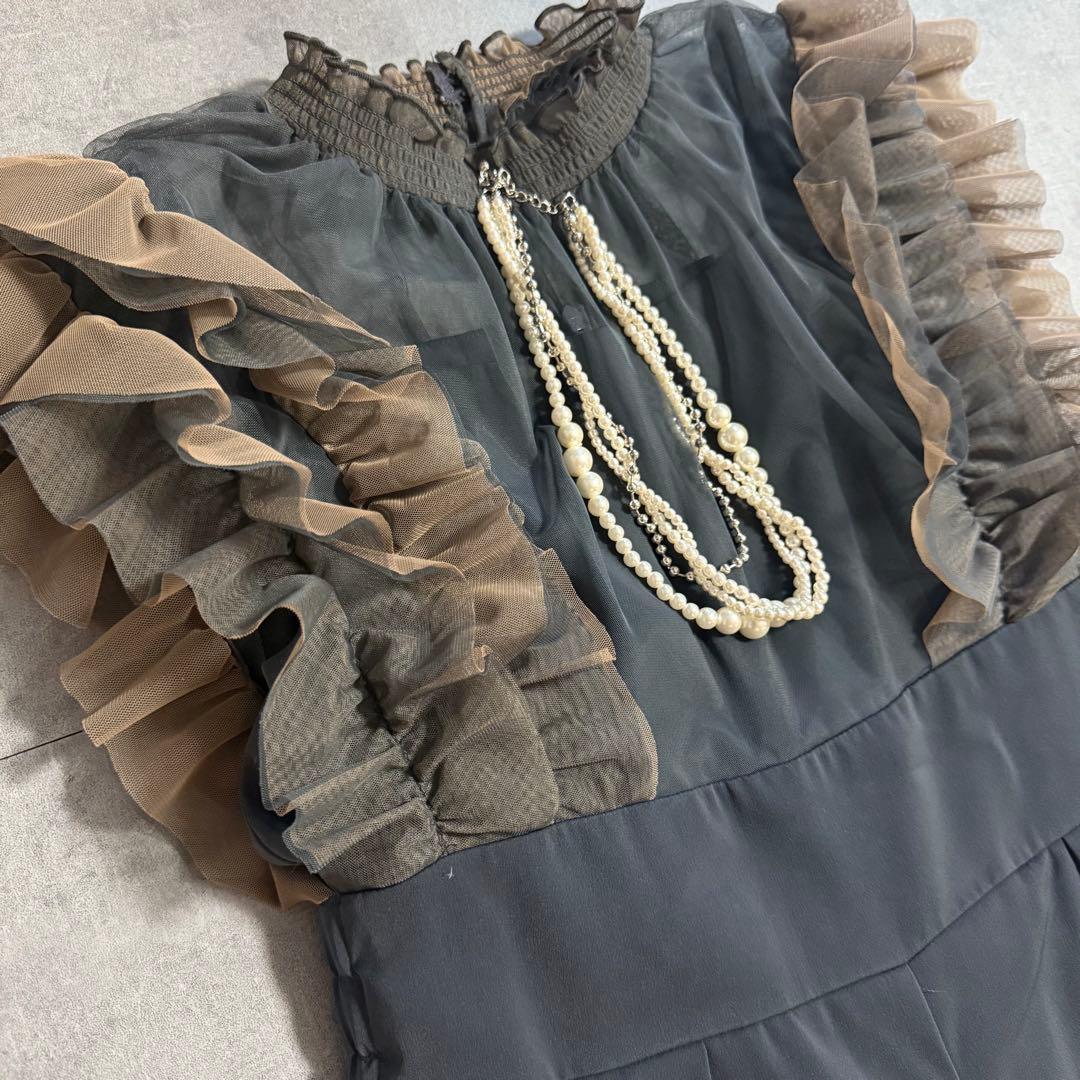 niana フリルハイウエストワイドパンツドレス オケージョン 同窓会 結婚式