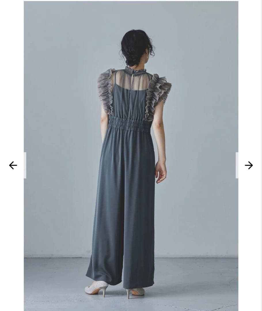 niana フリルハイウエストワイドパンツドレス オケージョン 同窓会 結婚式