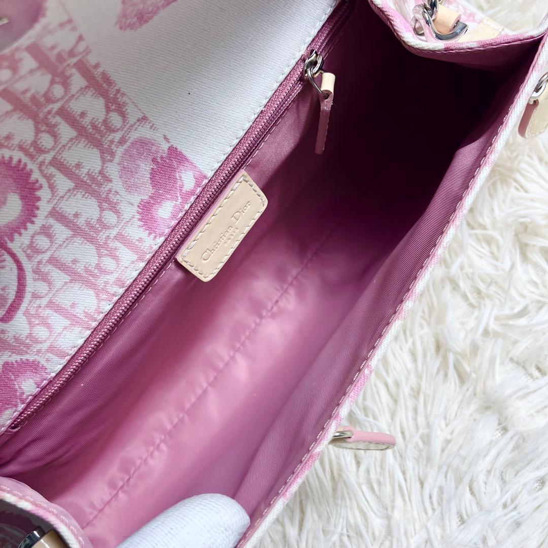 【美品・希少】 クリスチャンディオール チェーンポーチ トロッター フラワー