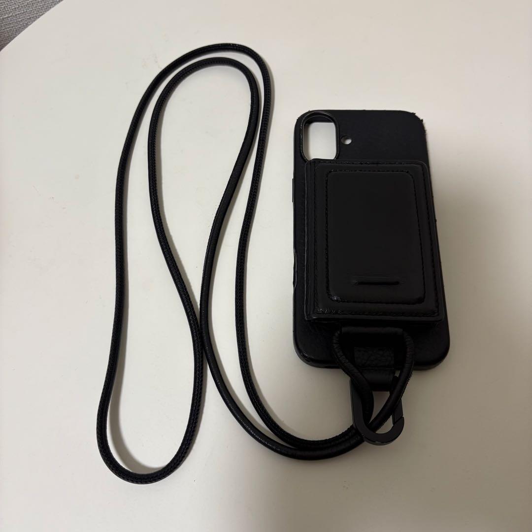 【格安】objcts.io レザーストラップ + iPhoneケースセット 黒