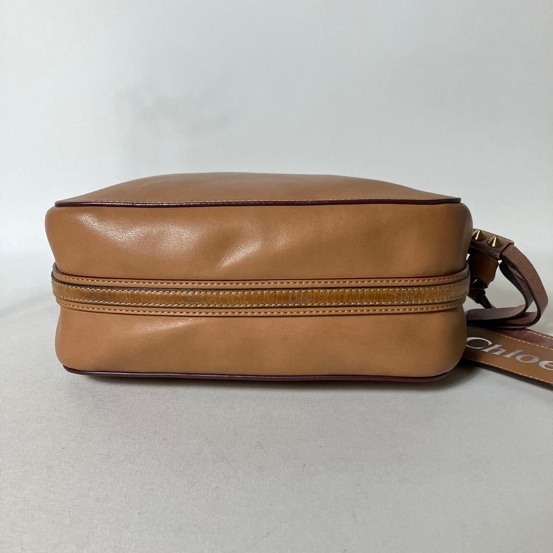 2511-235｜クロエ ショルダーバッグ レザー ブラウン