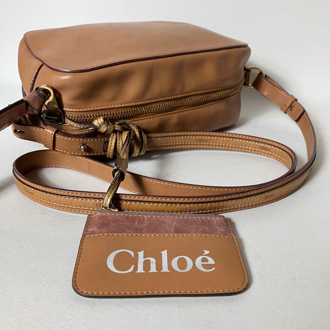 2511-235｜クロエ ショルダーバッグ レザー ブラウン