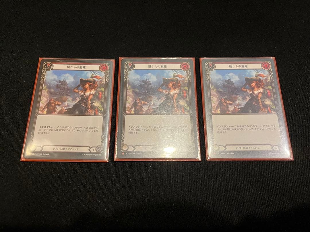 嵐からの避難　3枚セット