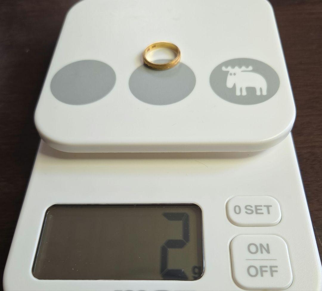 18K ♪指輪　2g 　ダイヤモンドカット