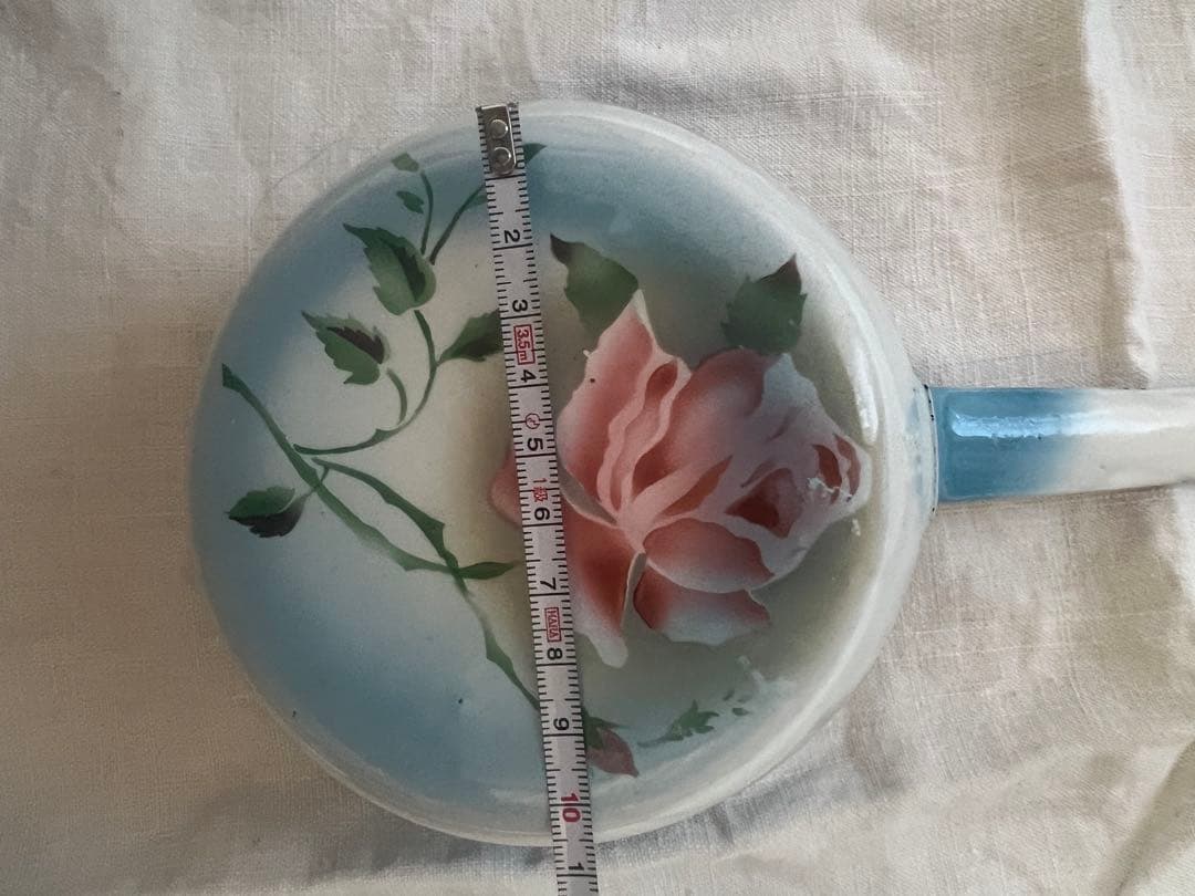 美品♡フランスアンティーク　ホーロー　薔薇　ウェディングセット　コランダー　鍋