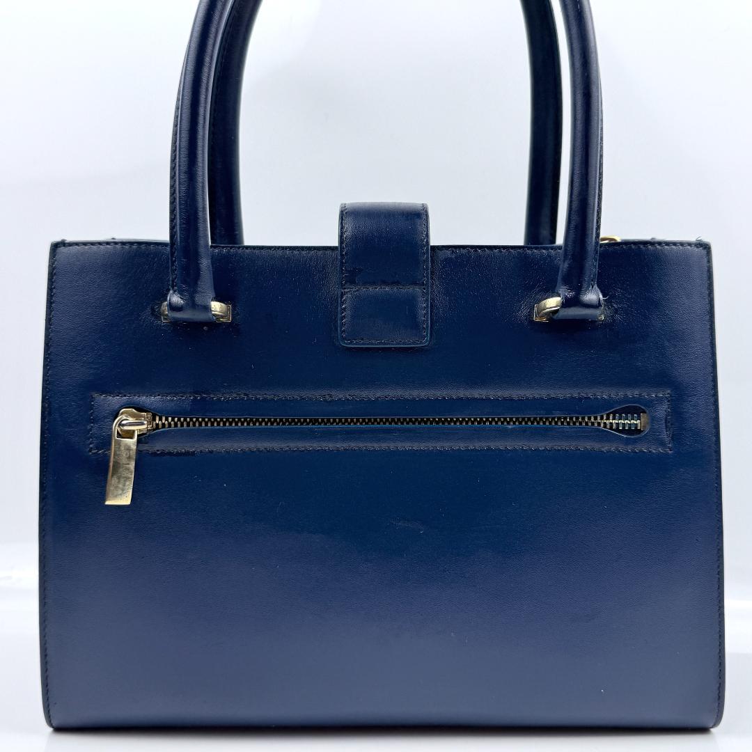 Ferragamo ジュリエット ハンドバッグ ロック クロシェット ネイビー