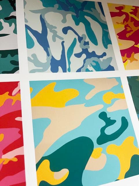 額装済/camouflage 1987/アンディウォーホル/ポスター/インテリア