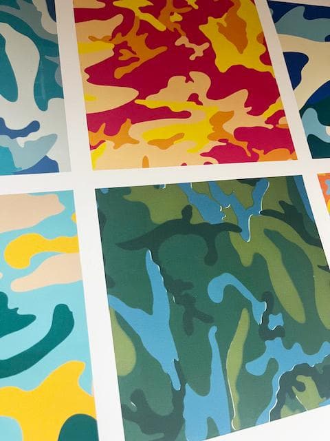 額装済/camouflage 1987/アンディウォーホル/ポスター/インテリア