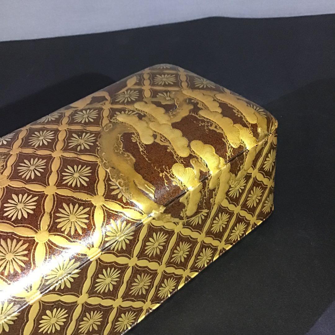 金蒔絵　松竹梅　文庫　江戸時代. Z3