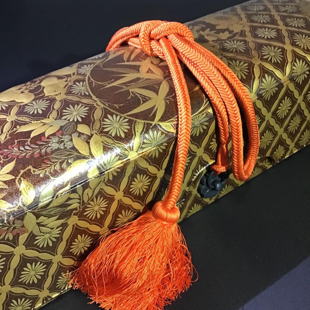 金蒔絵　松竹梅　文庫　江戸時代. Z3