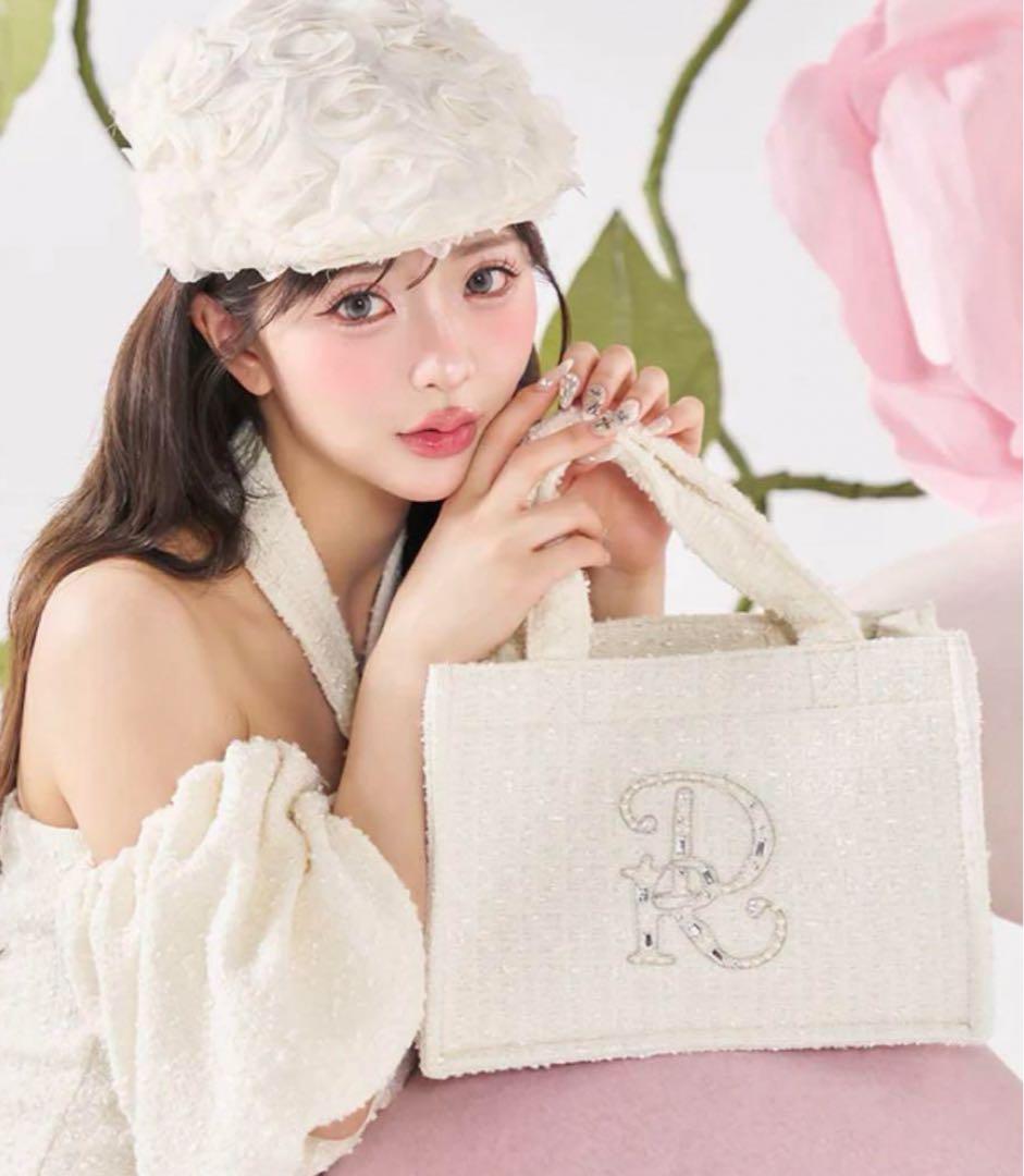 新品　Darich DRビジューミニトートバッグ ホワイト