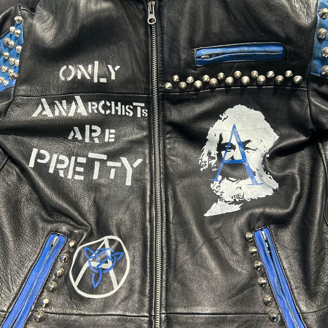 シングルスタッズレザーライダース　KAMO アナーキー