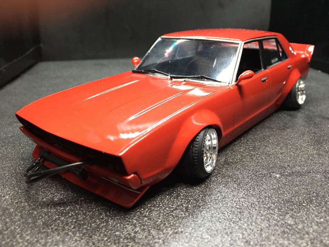 旧車プラモデル完成品アオシマスカイラインケンメリ