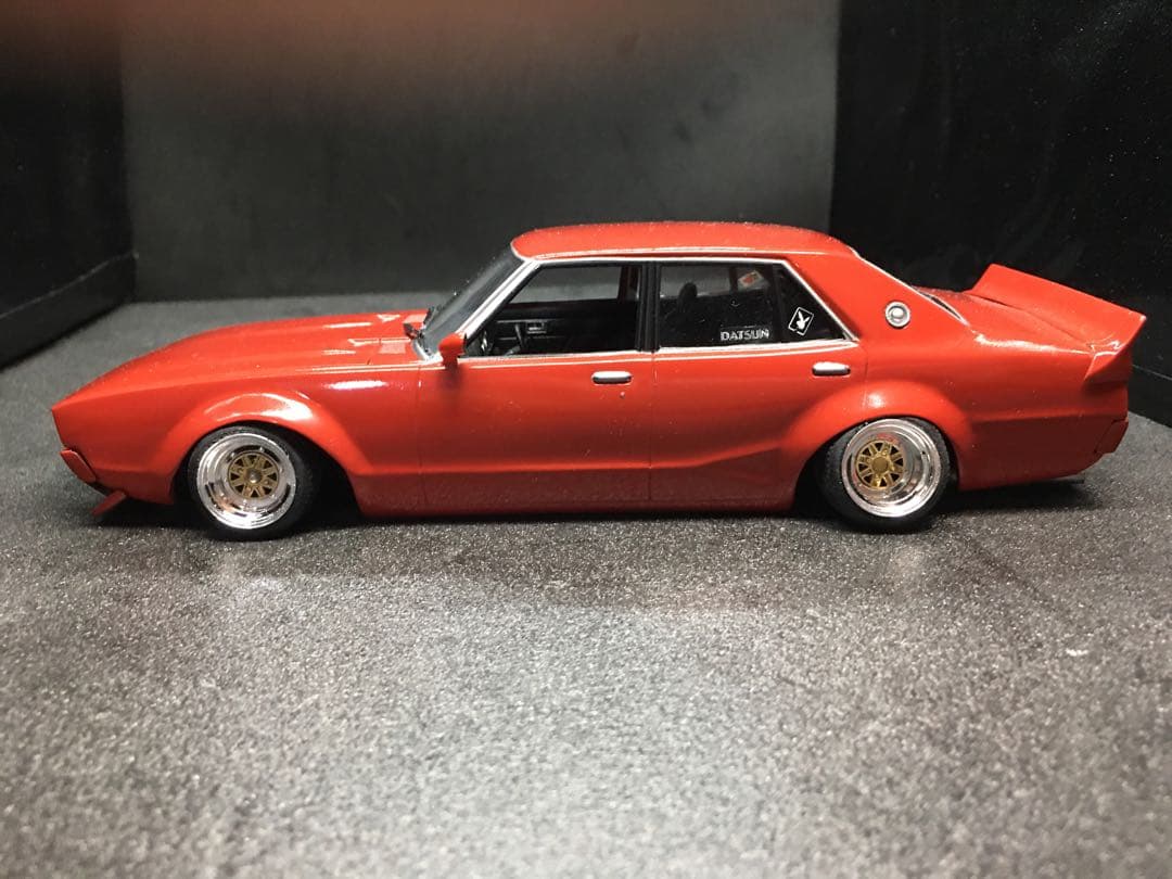 旧車プラモデル完成品アオシマスカイラインケンメリ