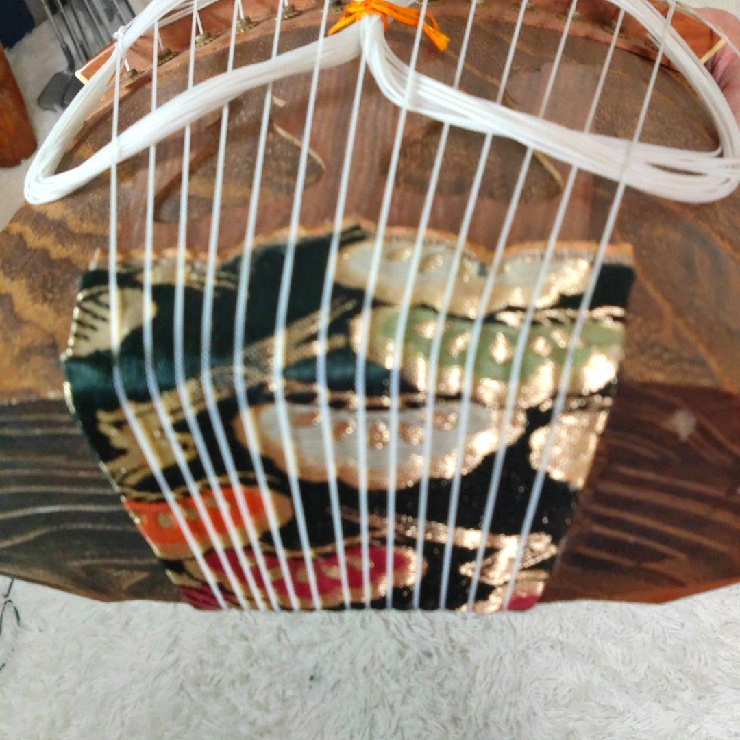 美品　琴　和楽器　弦楽器 13弦　すだれ彫り　付属品