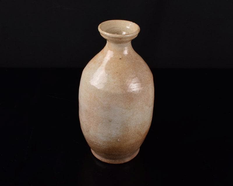 李朝　高麗白磁 　盤口瓶　徳利　時代箱付　V　R2178