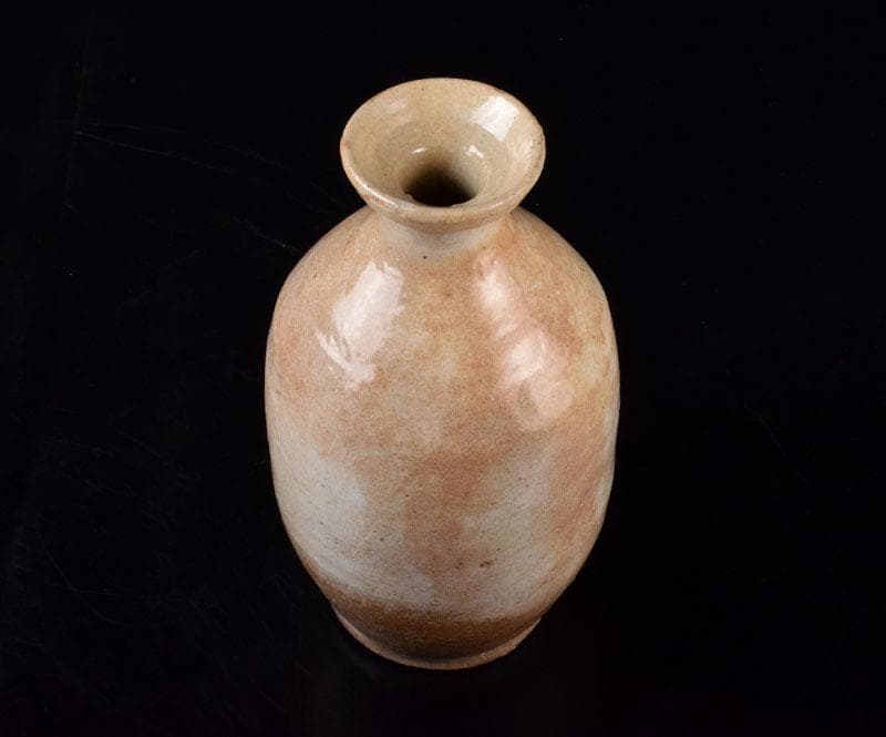 李朝　高麗白磁 　盤口瓶　徳利　時代箱付　V　R2178