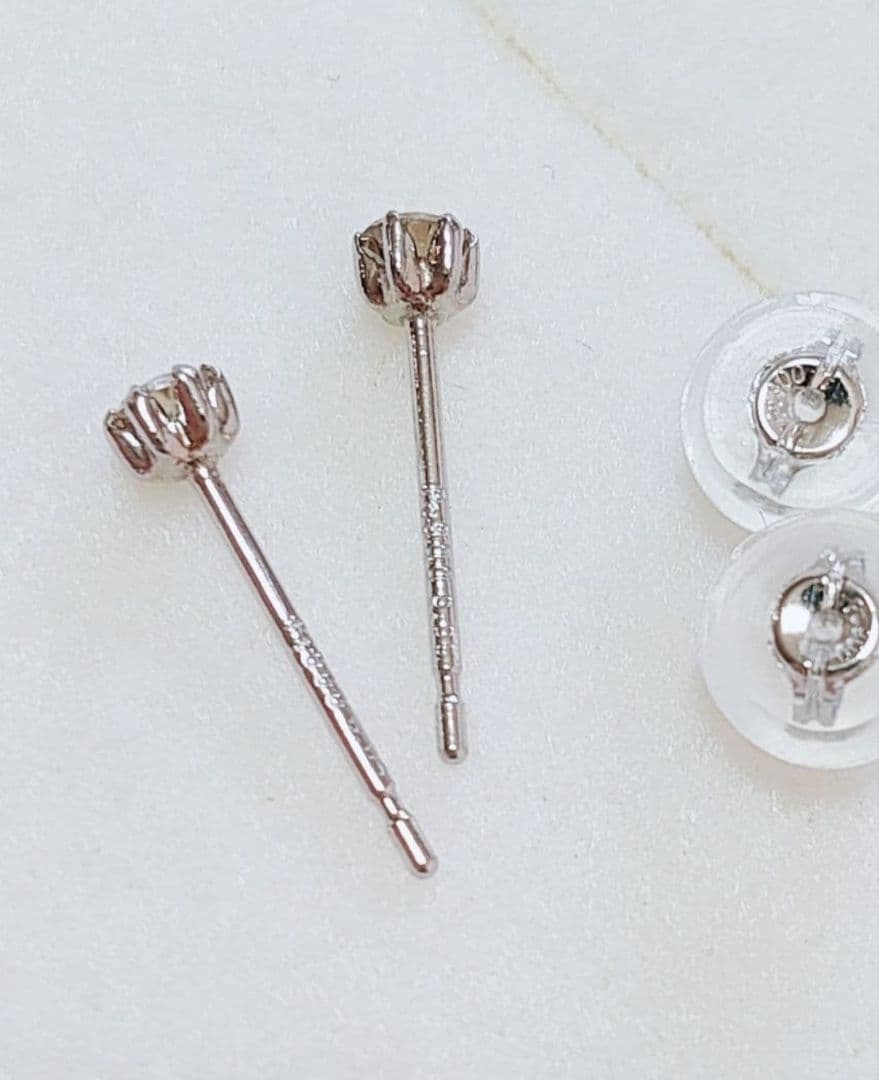 追加2点同梱 新入荷 未使用品 pt900 天然ブラウンダイヤモンド ピアス