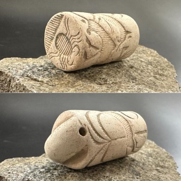 円筒印章 古代メソポタミア文明 自然の調和 スタンプ パワーストーン 1493