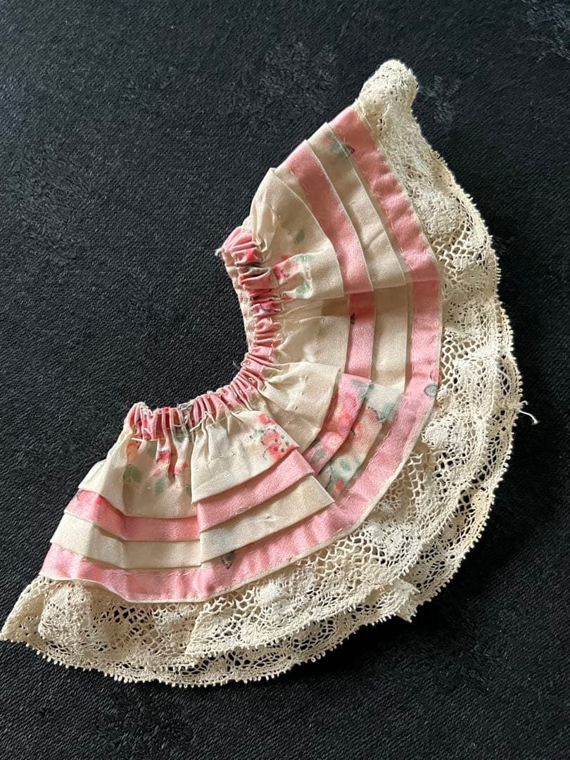 アンティークフランスフレンチビスクドール小さなドール用ドレスセットミニョネット