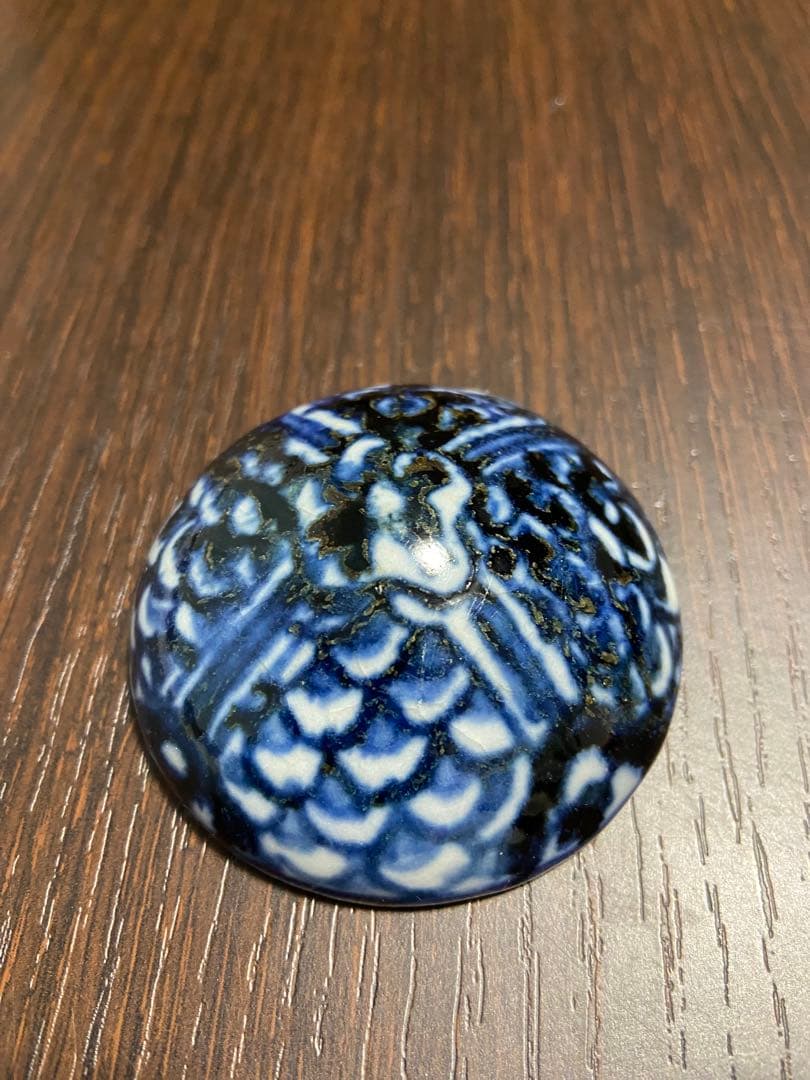 中国古美術　染付香合　呉須　染付　明　清　色絵