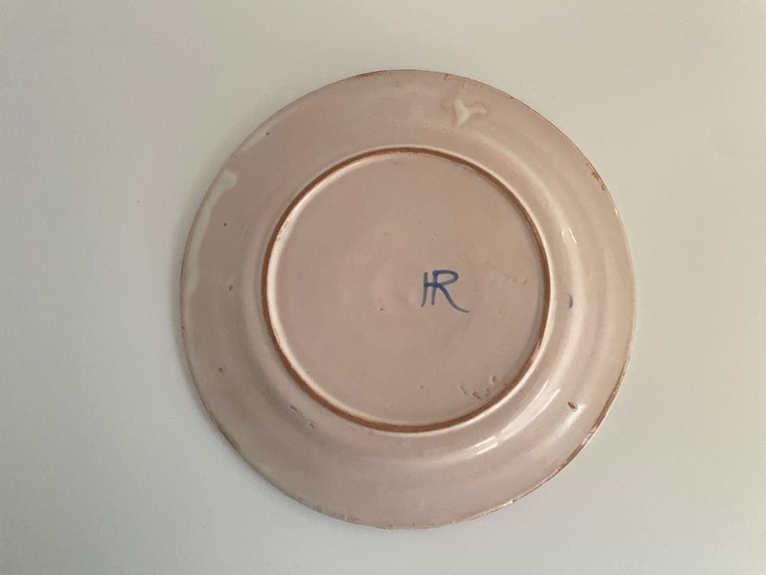 フランス　アンティーク　フルール・ド・リス陶器プレート