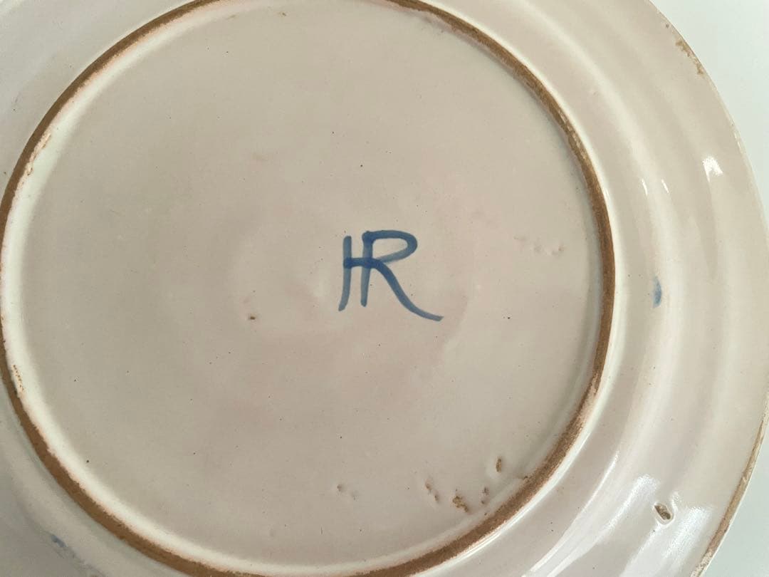 フランス　アンティーク　フルール・ド・リス陶器プレート