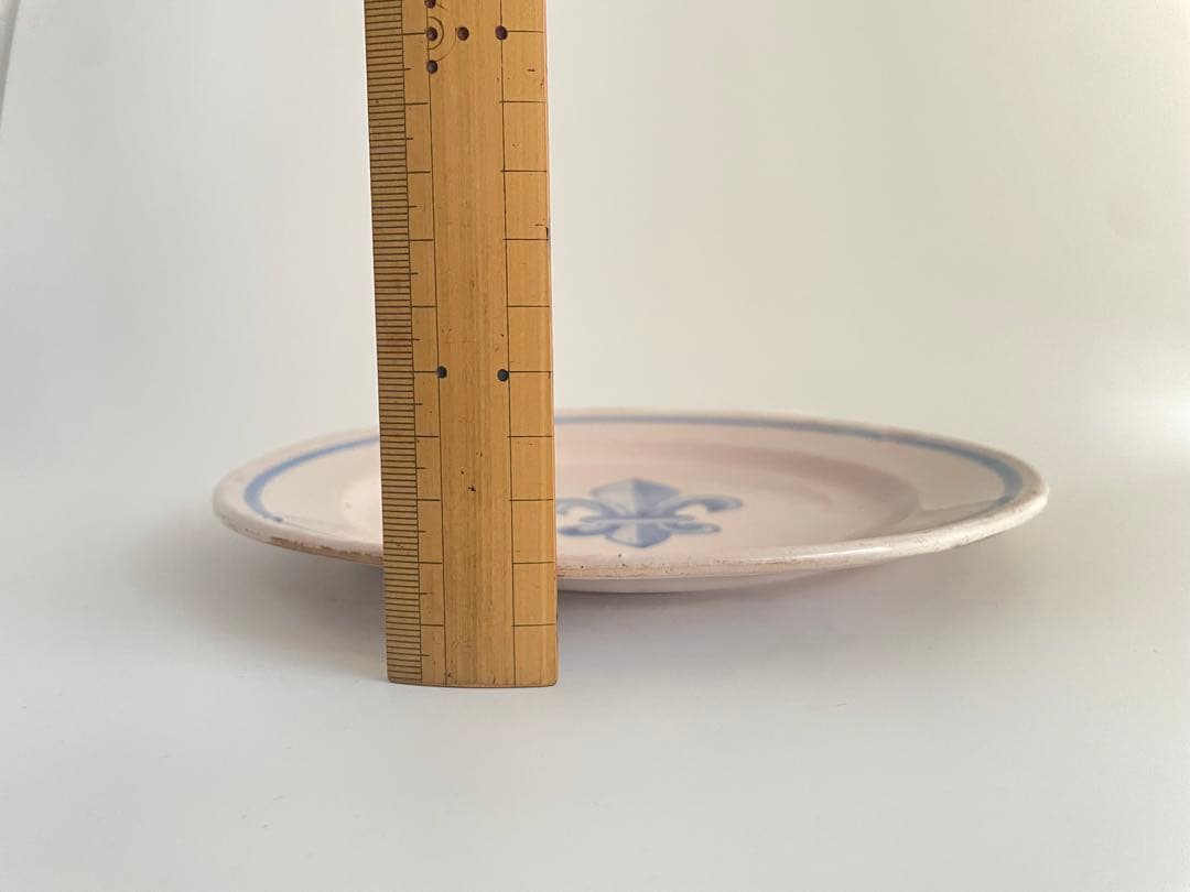 フランス　アンティーク　フルール・ド・リス陶器プレート