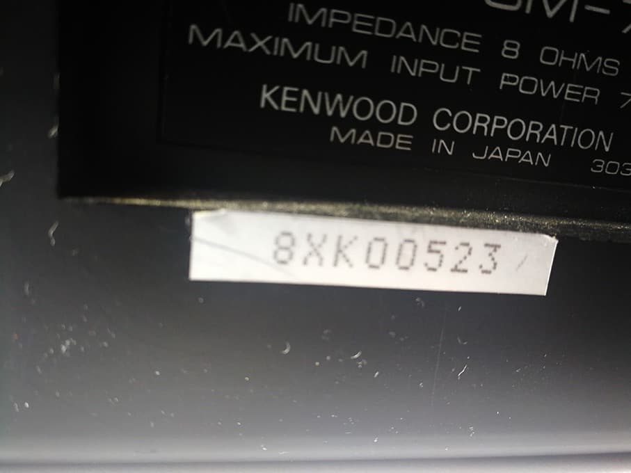 KENWOODスピーカーL／R　MODEL CM-7