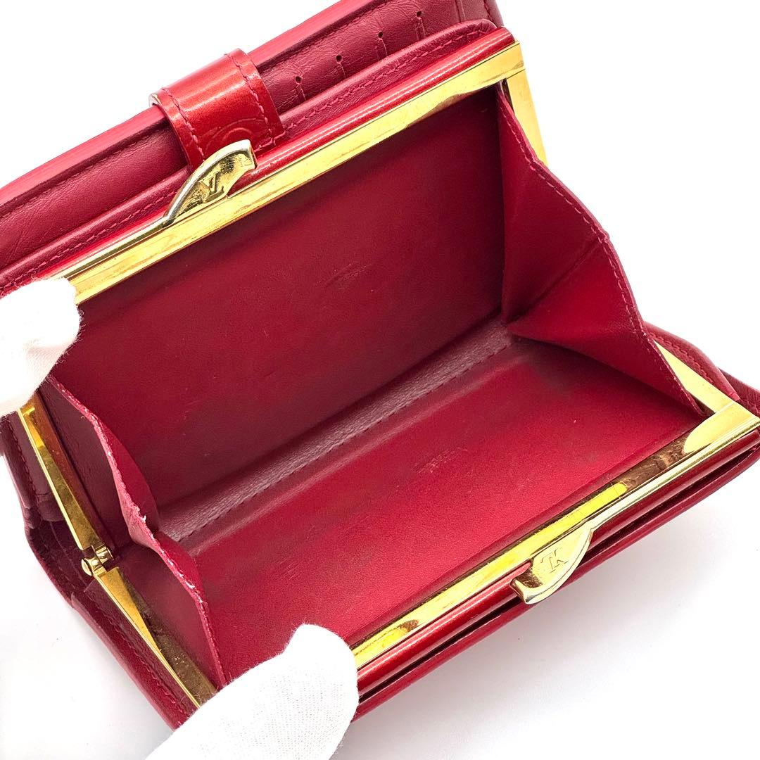 ルイヴィトン モノグラム ヴェルニ ポルトフォイユ ヴィエノワ がま口 赤系
