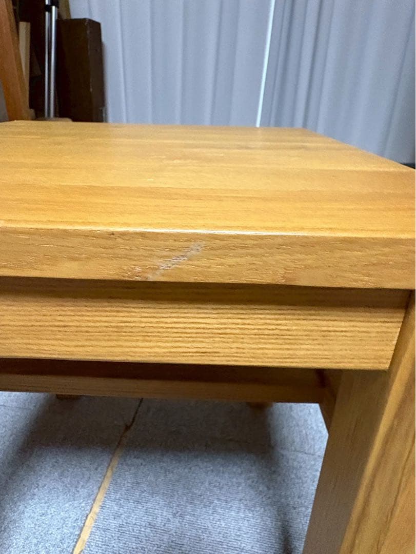 無印良品　木製　サイドテーブルベンチ　オーク材　現状品　MUJI テーブル