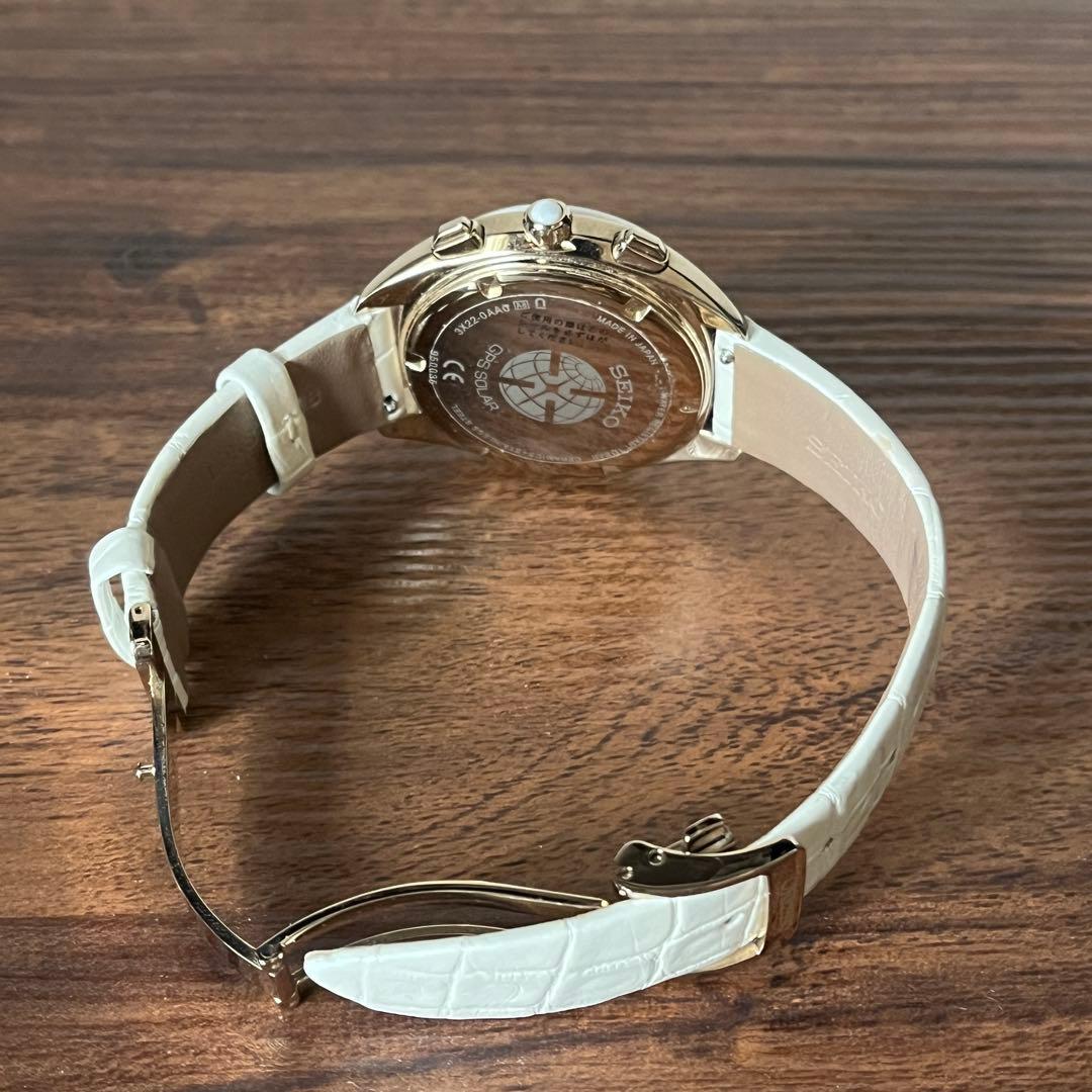 【未使用級！！】SEIKO アストロン シェル文字盤 レザーベルト ホワイト