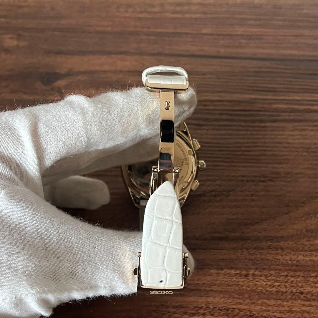 【未使用級！！】SEIKO アストロン シェル文字盤 レザーベルト ホワイト