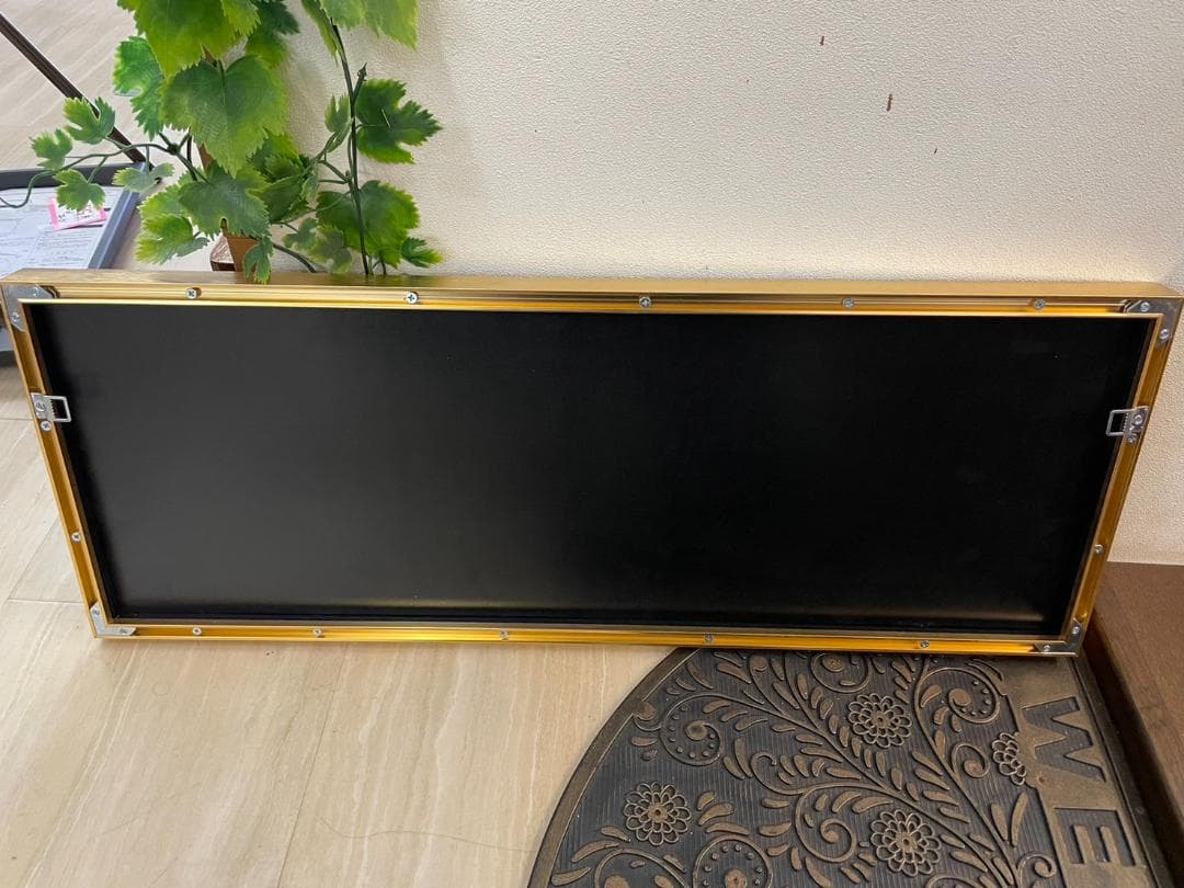 水晶絵　アートパネル　金のなる木　金運　クリスタル　立体　絵画　アート　ゴールド