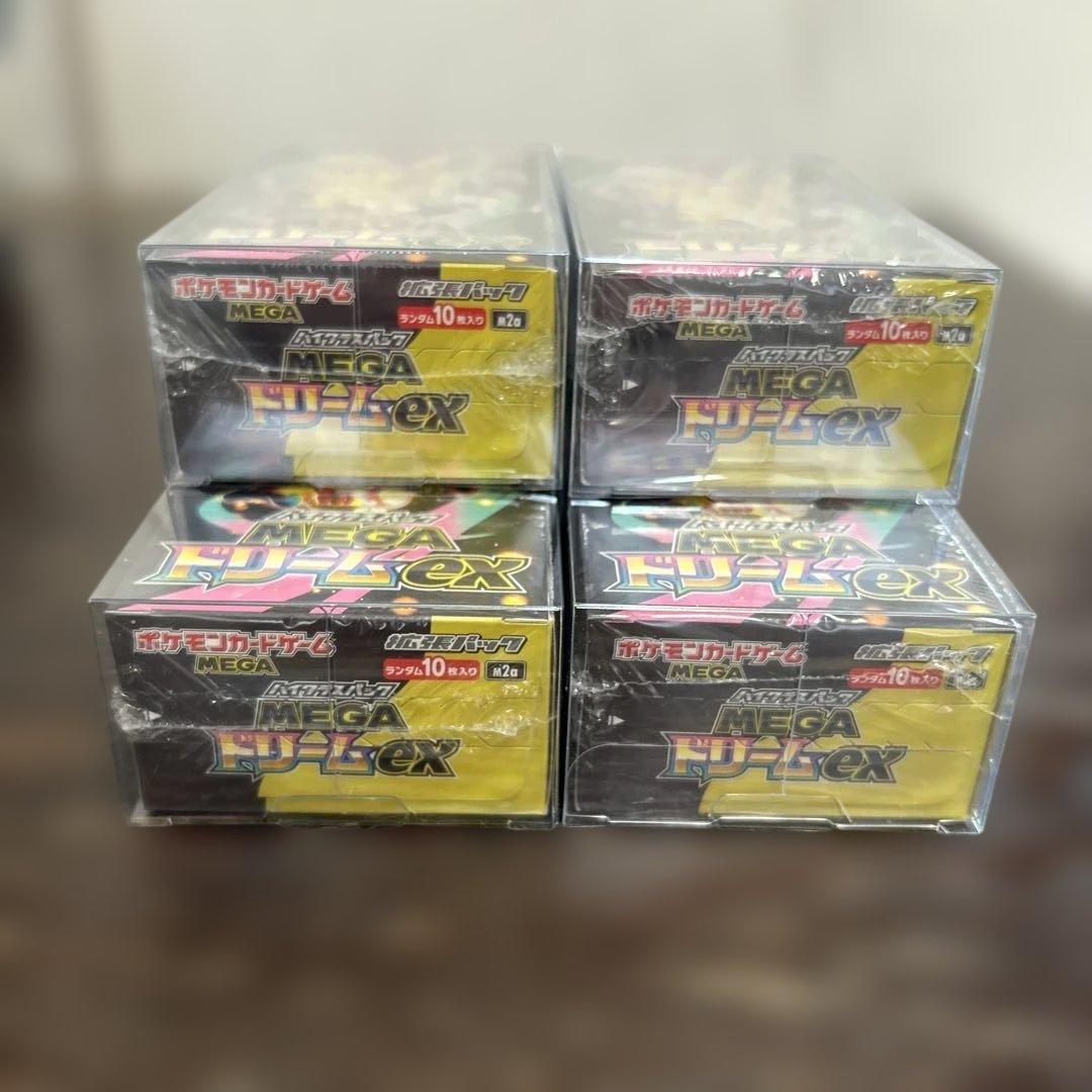 【新品未開封・シュリンク付】ポケモンカードゲームMEGAドリームex 4BOX
