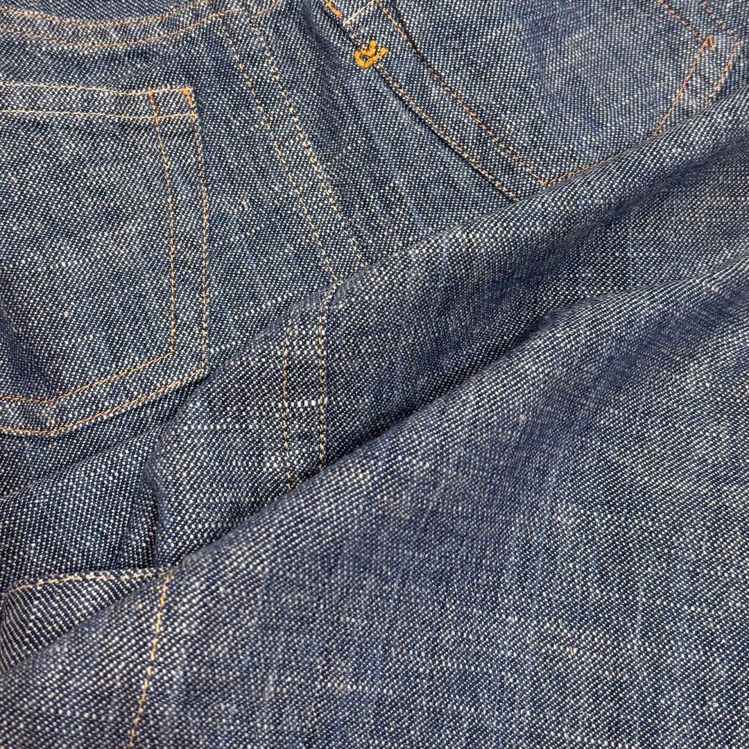 【45R】 コットンリネン デニム スカート (サイズ2)