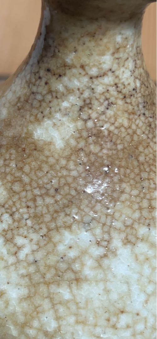 李朝後期　雨漏白磁徳利