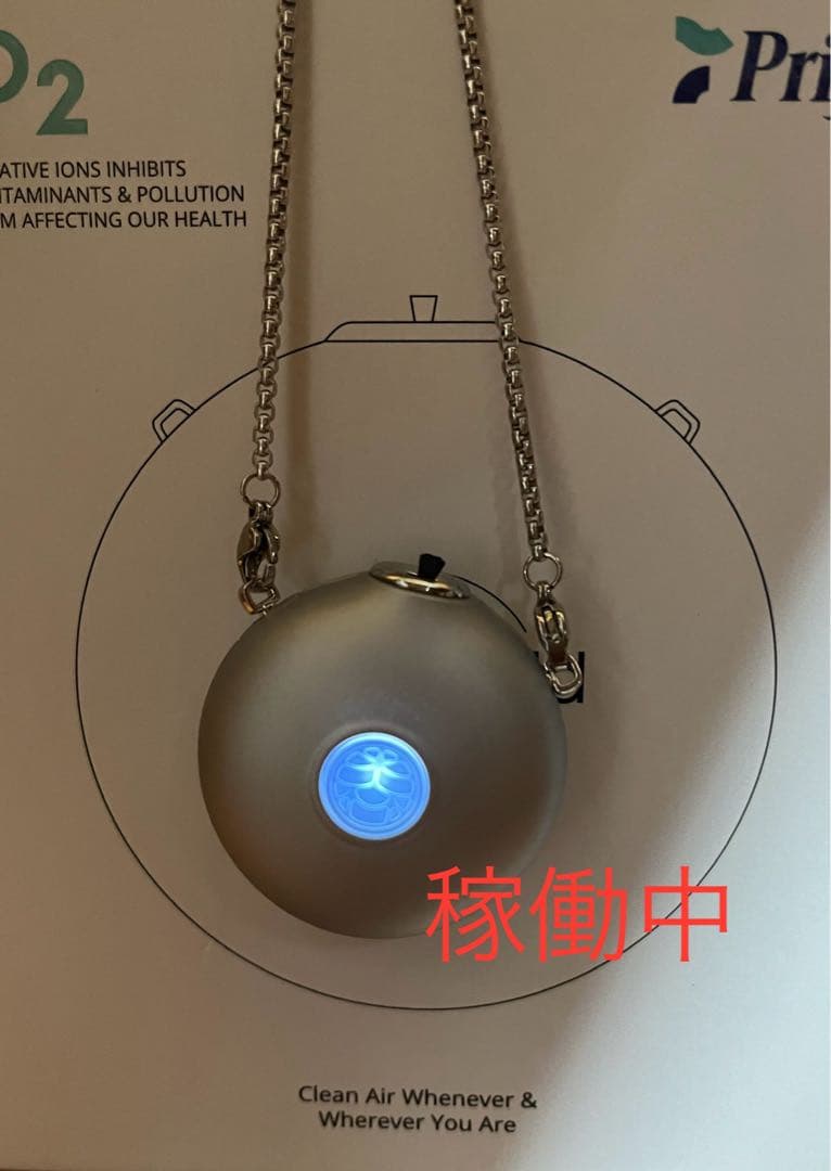 #値下　11/24まで♯携帯空気清浄機　シールド　シルバー