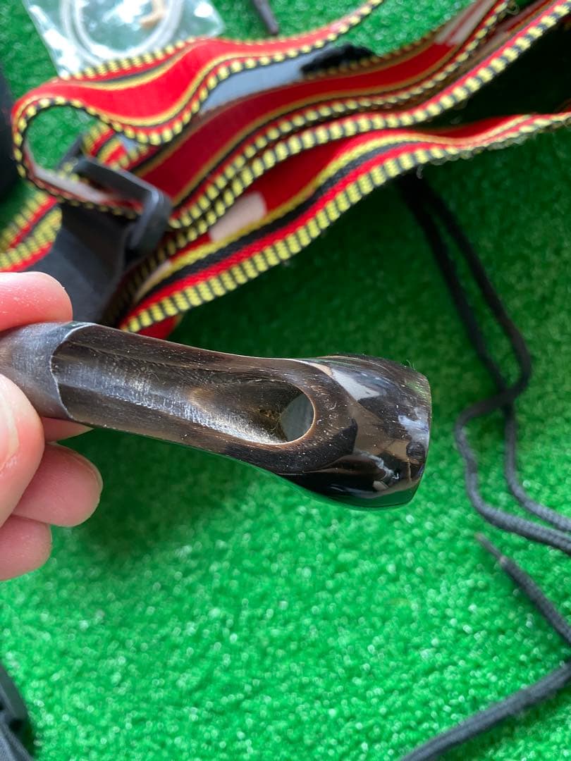 沖縄三線　蛇革　本革　ケース付き