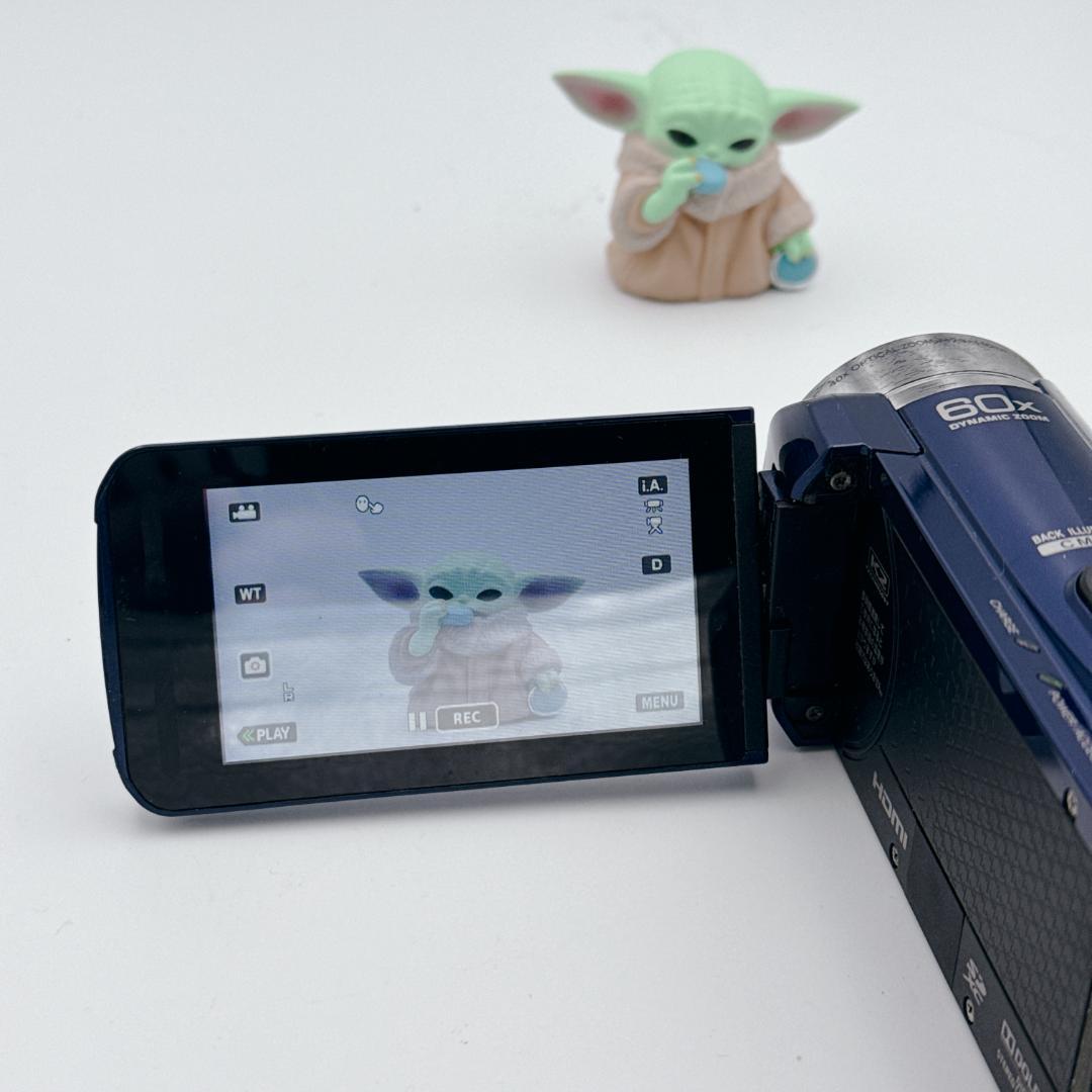 【概ね美品】JVC Everio GZ-R70-A 防水 ビデオカメラ ブルー