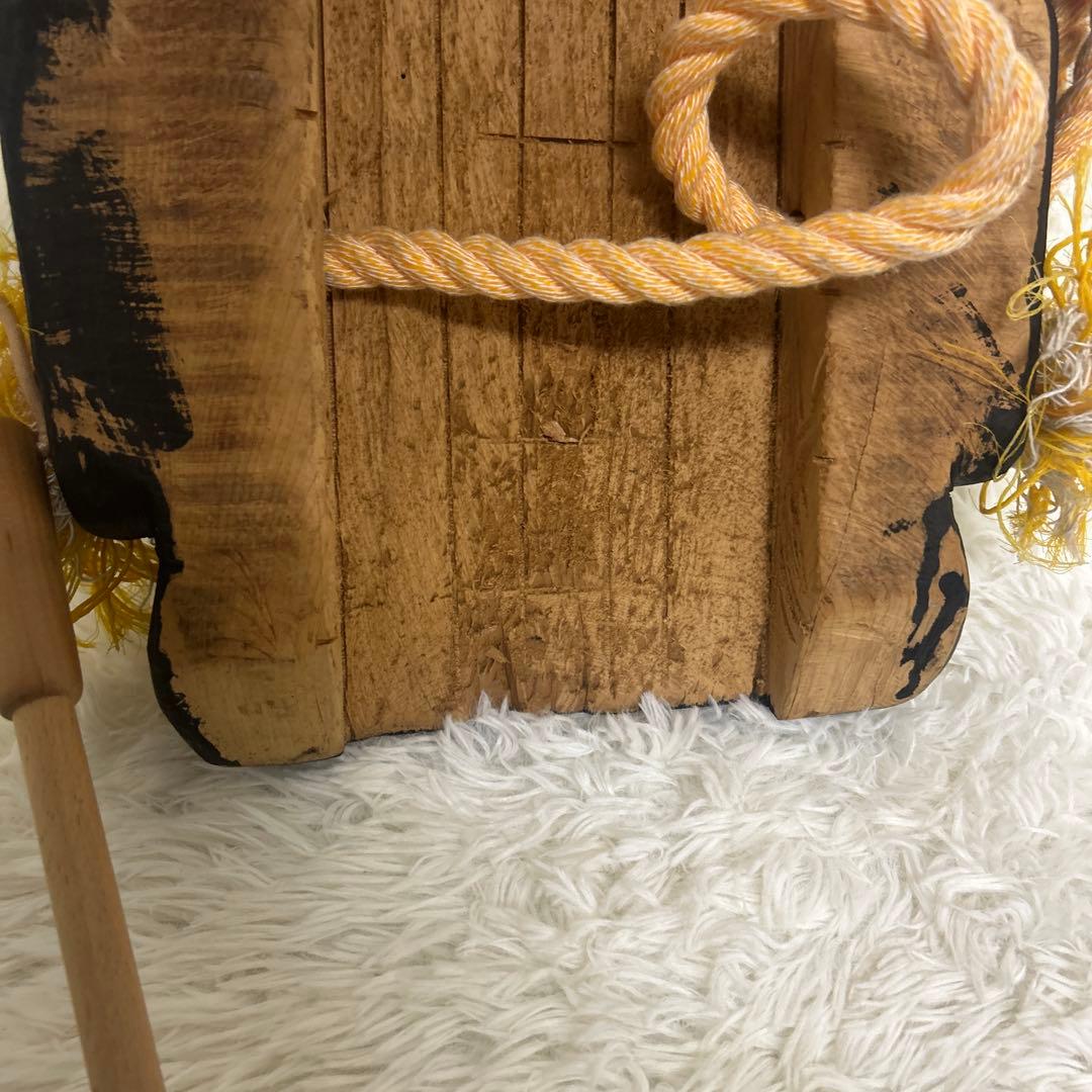 【美品】釜神様　神面　お面　木彫り　大サイズ　能面　工芸　古民家　壁掛け　守り神